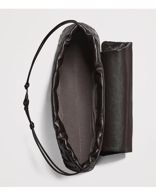 Bottega Veneta Black Leather Giorno Shoulder Bag