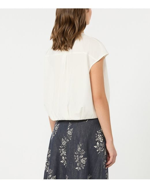 Weekend by Maxmara White Collarless Shirt