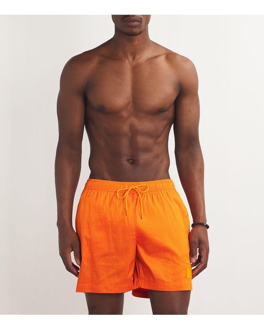 Calvin Klein Orange Ripstop Swim Shorts for men