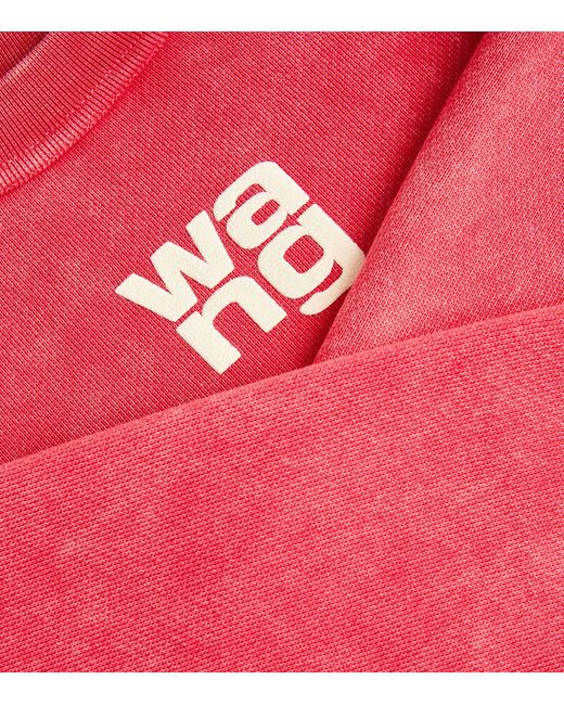 Alexander Wang Red Terry Cotton Essential Sweatshirt