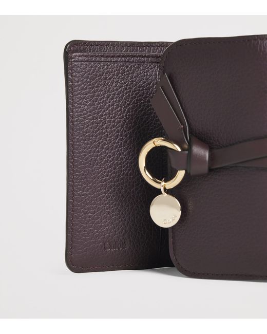 Chloé Purple Small Leather Alphabet Trifold Wallet