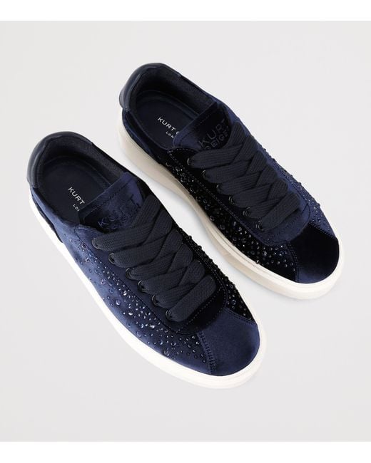 Kurt Geiger Blue Embellished Albion Retro Sneakers for men