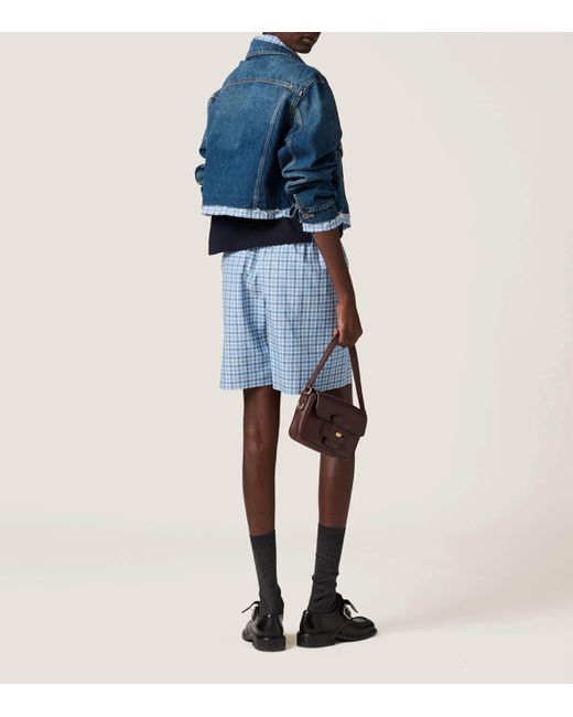 Miu Miu Blue Washed Denim Jacket