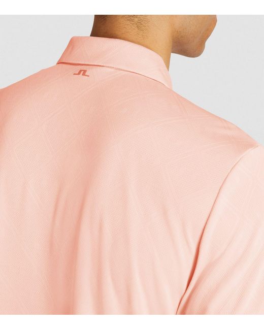 J.Lindeberg Pink Logo Halto Polo Shirt for men