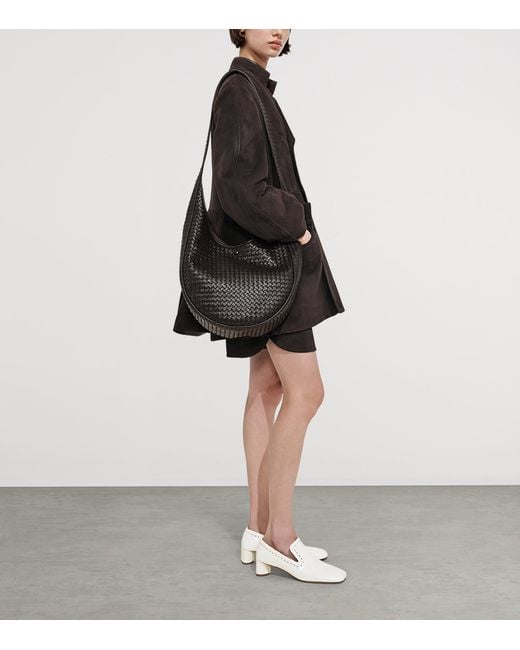 Bottega Veneta Black Small Ovetto Intrecciato 19 Leather Bag