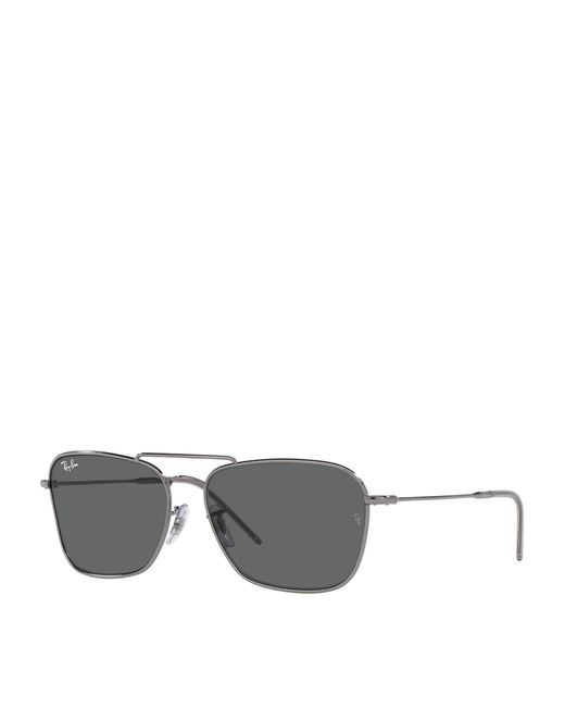 Ray-Ban Gray Gunmetal Square Sunglasses