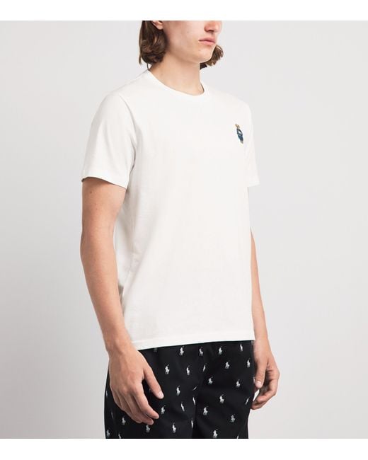 Polo Ralph Lauren White Cotton Polo Bear Pyjama Top for men