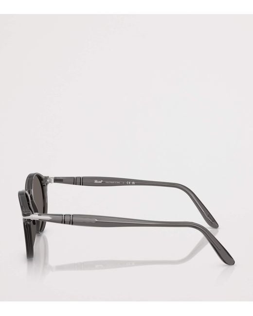 Persol Gray Po3092Sm Round Sunglasses for men