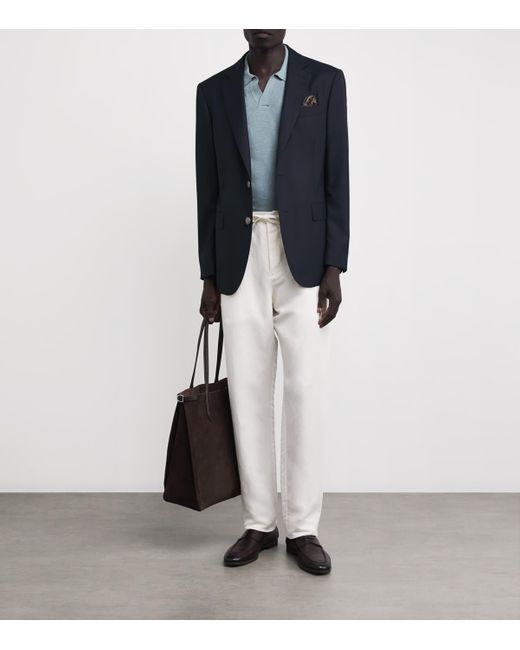 Pal Zileri Blue Wool Blazer for men