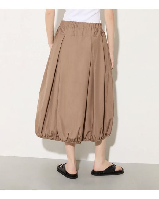 MAX&Co. Brown Cotton Midi Skirt