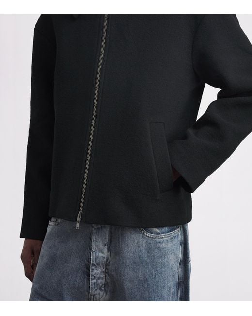 Won Hundred Black Wool-Blend Sebastian Jacket for men