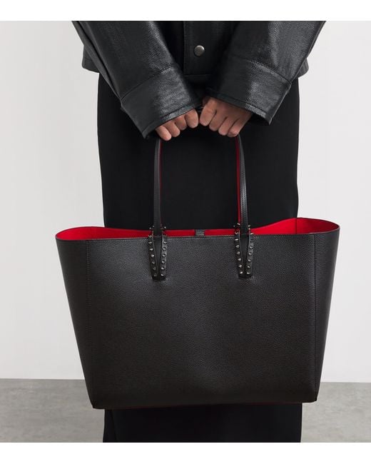 Christian Louboutin Black Cabata Large Calfskin Tote Bag