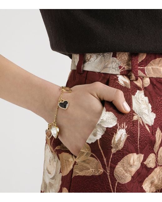 Dolce & Gabbana Metallic Italian Tailoring Hearts Bracelet