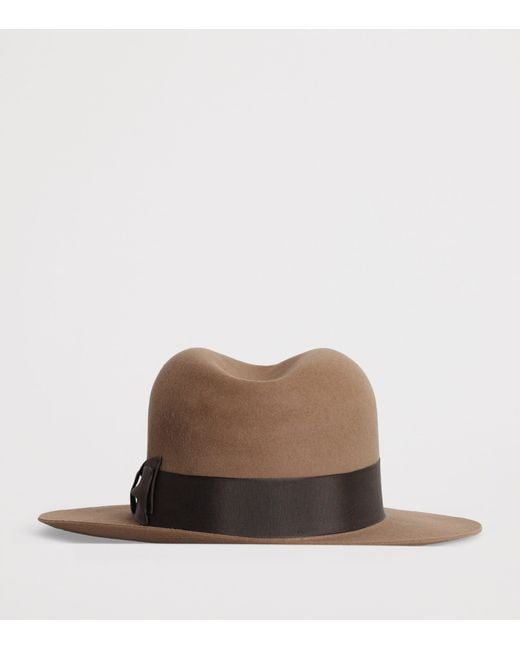 Swaine Brown Rabbit Felt Junior Poet Fedora for men