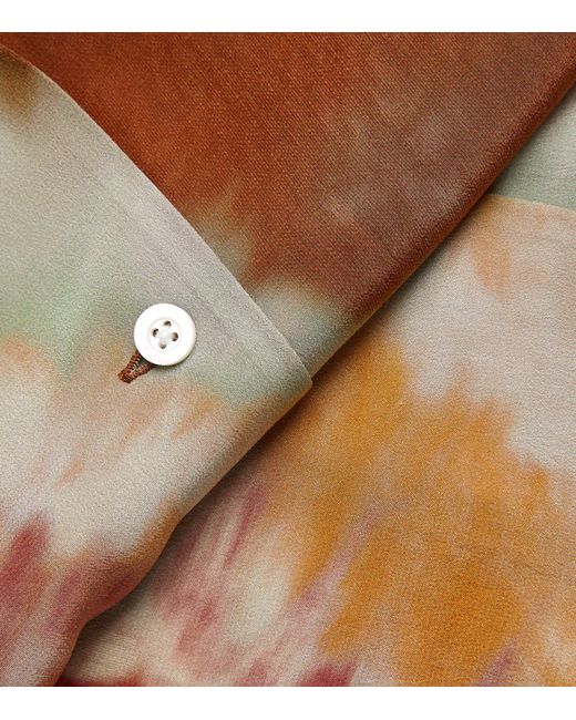 Hayley Menzies Brown Silk Tie-dye Pyjama Shirt