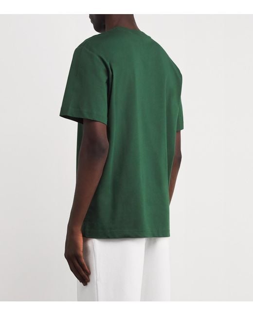 Lacoste Green Cotton Logo T-Shirt for men