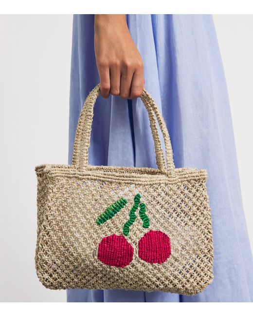 The Jacksons Pink Jute Cherry Tracey Tote Bag