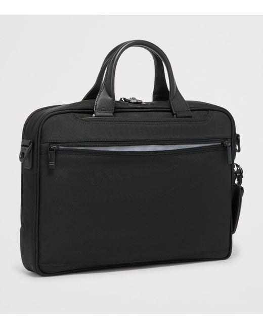 Tumi Black Medium Alpha 4 Briefcase for men