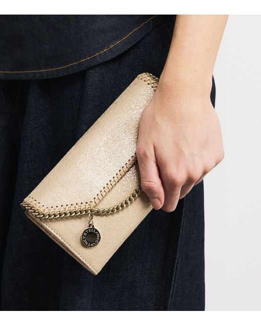 Stella McCartney Natural Faux Leather Falabella Chain Wallet