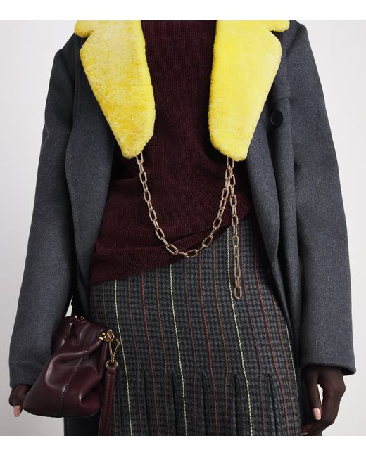 Gabriela Hearst Yellow Lambskin Demeter Coat Collar