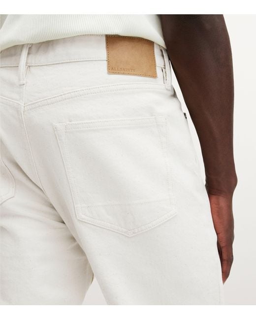 AllSaints White Dean Slim Jeans for men