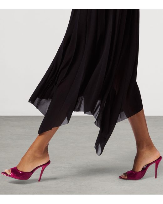 Christian Louboutin Red Miss Z Heeled Mules 100