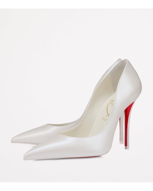 Christian Louboutin White Miss Z Nappa Leather Pumps 100