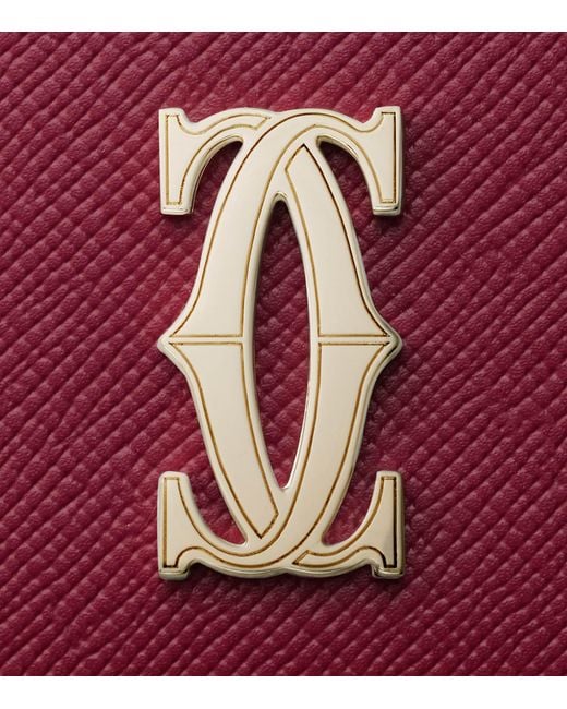 Cartier Red Leather C De Card Holder