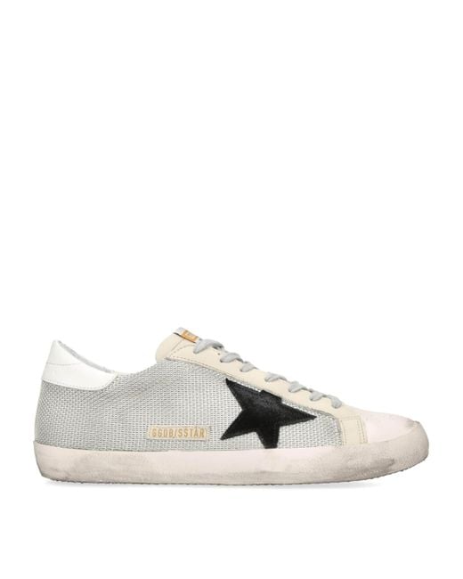 Golden Goose Deluxe Brand White Mesh Superstar Sneakers for men