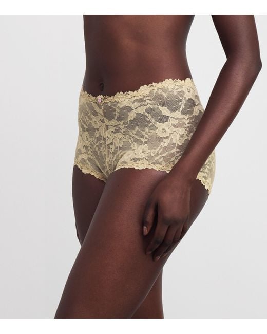 Skims Natural Stretch-Lace Boyshorts