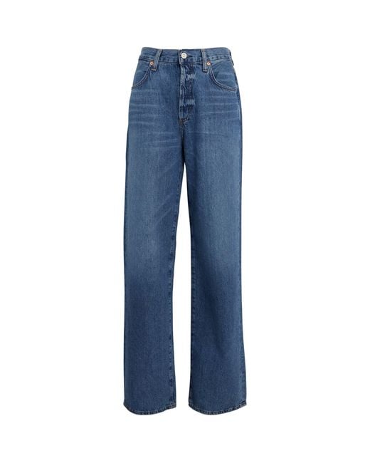 Citizens of Humanity Denim Annina Low-rise Wide-leg Jeans in Blue | Lyst