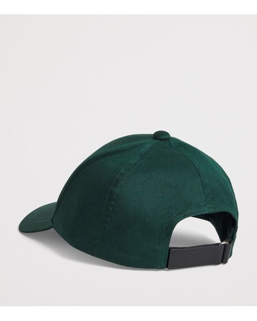 Emporio Armani Green Cotton Patch Baseball Cap for men