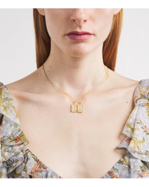 L'Atelier Nawbar Metallic Diamond And Pearl My Other Half Necklace