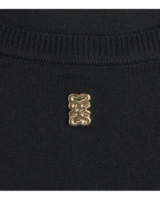 Sandro Black Cotton-Blend Tank Top