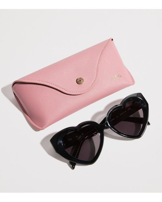 Maje Brown Heart-Shaped Sunglasses
