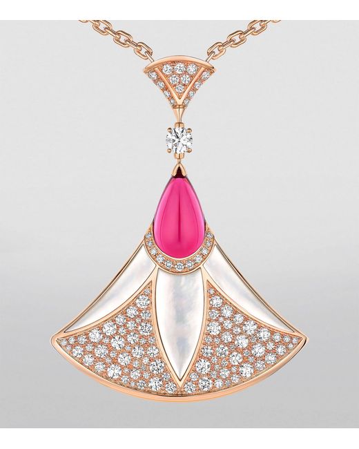 BVLGARI Pink Rose Gold, Diamond And Rubellite Divas' Dream Necklace