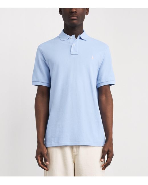 Polo Ralph Lauren Blue Cotton Mesh Custom-Fit Polo Shirt for men