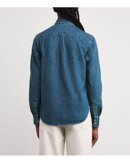 With Nothing Underneath Blue Denim Classic Shirt