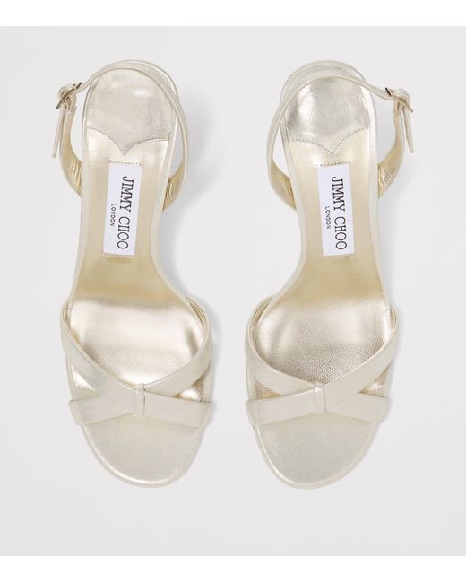 Jimmy Choo Metallic Elsy 90 Suede Heeled Sandals