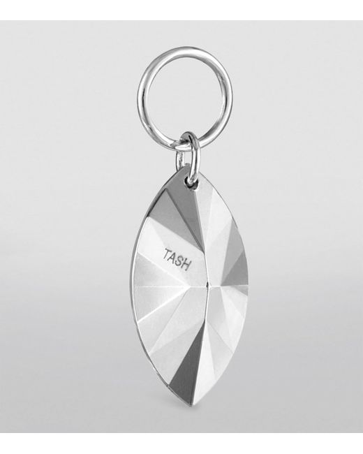 Maria Tash White Faceted Marquise Charm