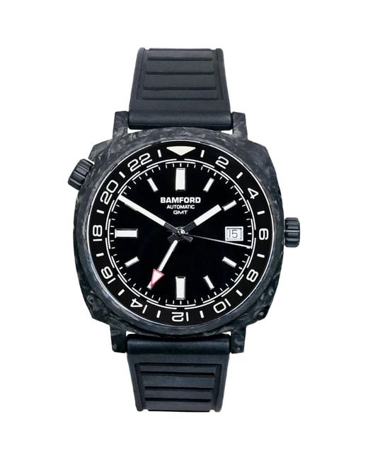BAMFORD LONDON Black Forged Carbon Gmt Watch
