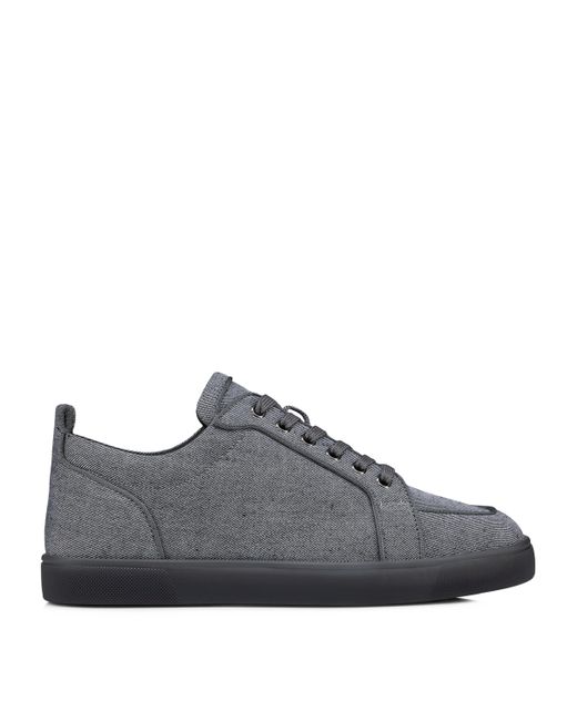 Christian Louboutin Gray Louis Orlato Linen-Blend Sneakers for men