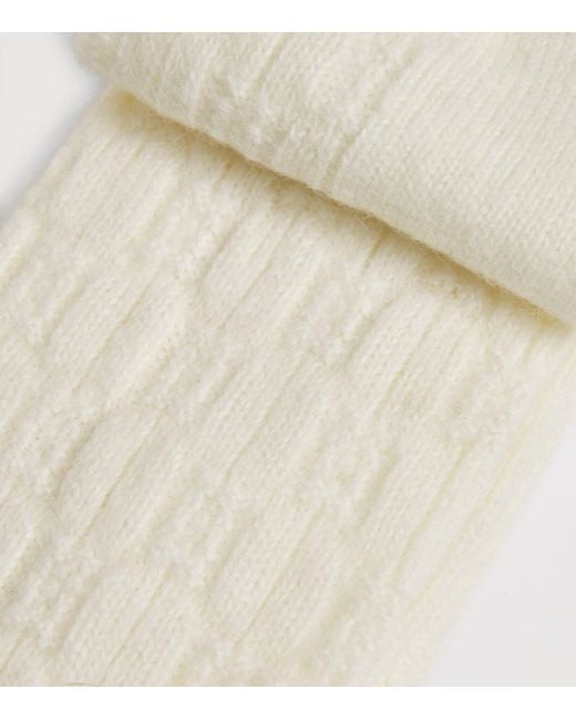 Falke White Alpaca-Blend Brick Wall Socks