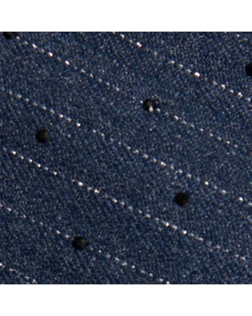 Maje Blue Stripe Rhinestone-Embellished Shorts