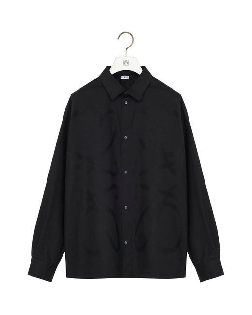 Loewe Black Cotton Anagram Shirt for men