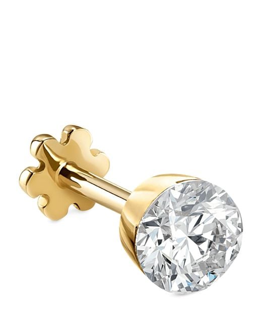 Maria Tash Metallic Yellow Gold Invisible Set Diamond Threaded Earring