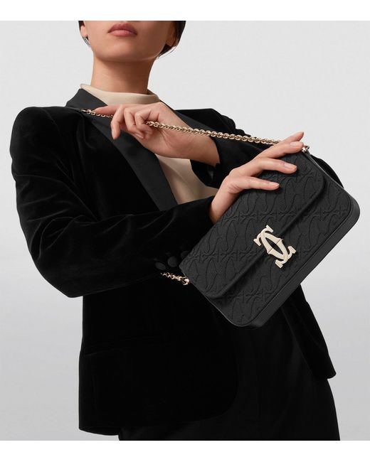 Cartier Black Leather Mini C De Shoulder Bag