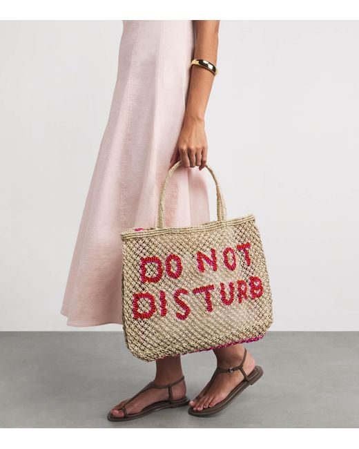 The Jacksons Red Jute Do Not Disturb Tote Bag
