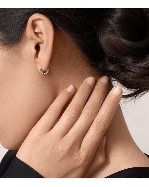 Cartier Metallic And Diamond Love Single Hoop Earring
