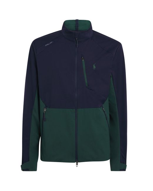 Ralph Lauren Blue Colour-Block Packable Jacket for men
